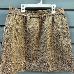 Elegant Gold Foil Patterned Skirt
